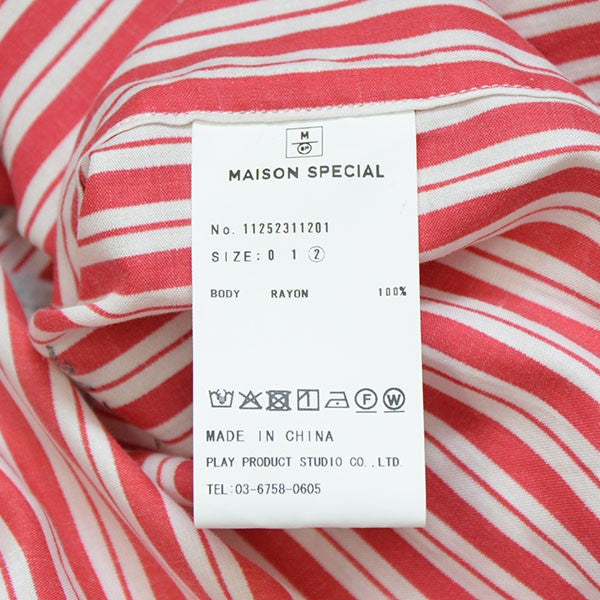 2025AW　【Italian Dead Stock Fabric】Prime-Over Regular Collar Shirt　ストライプシャツ　11252311201