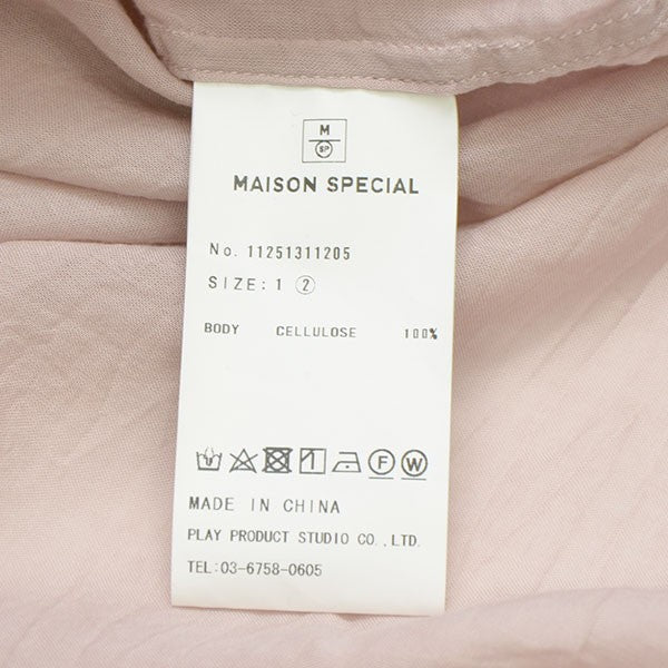 MAISON SPECIAL 2025SS Prime-Over Cellrose Chiffon Regular Collar Shirt レギュラーカラーシャツ 11251311205 古着・中古-6枚目のアイテム画像