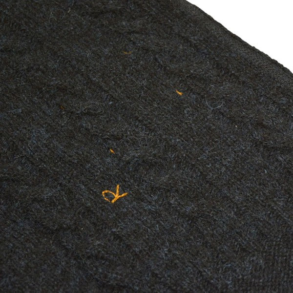 シェットランドケーブル縮絨の908ラグランセーター　クルーネックニット　80980403