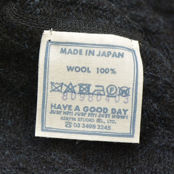 シェットランドケーブル縮絨の908ラグランセーター　クルーネックニット　80980403