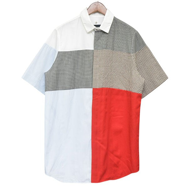 Omar Afridi 2022SS COLOURIST SHIRT パッチワーク半袖シャツ 古着・中古-1枚目のアイテム画像