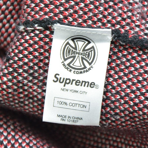 Supreme ロゴパターン ニットセーター M Supreme×INDEPENDENT 2015AW Crosses Sweater 総柄コットンニット