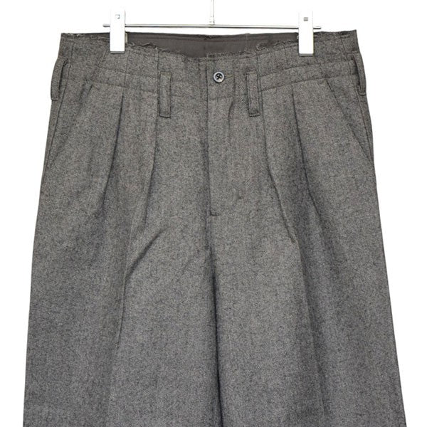 2025AW　SHRINK WOOL WIDE SLACKS　ウールリネンワイドスラックスパンツ　ANC-PT94
