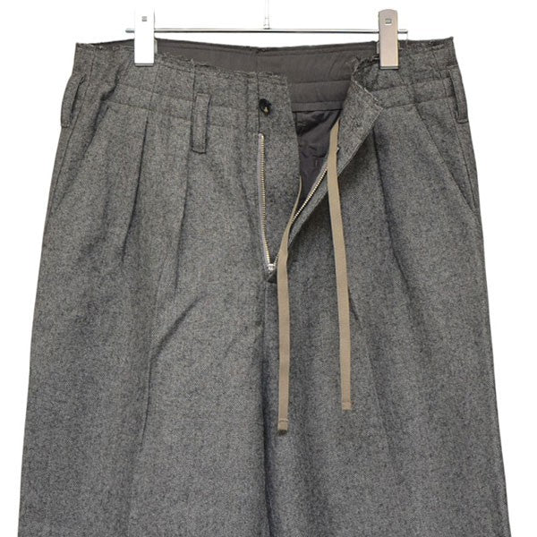 2025AW　SHRINK WOOL WIDE SLACKS　ウールリネンワイドスラックスパンツ　ANC-PT94