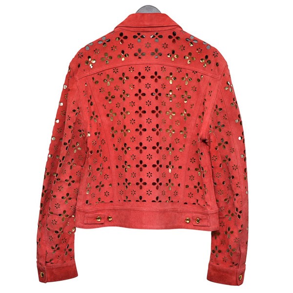 MASU(エムエーエスユー) 2022AW FLOWER-CUT LEATHER TRUCKER JACKET