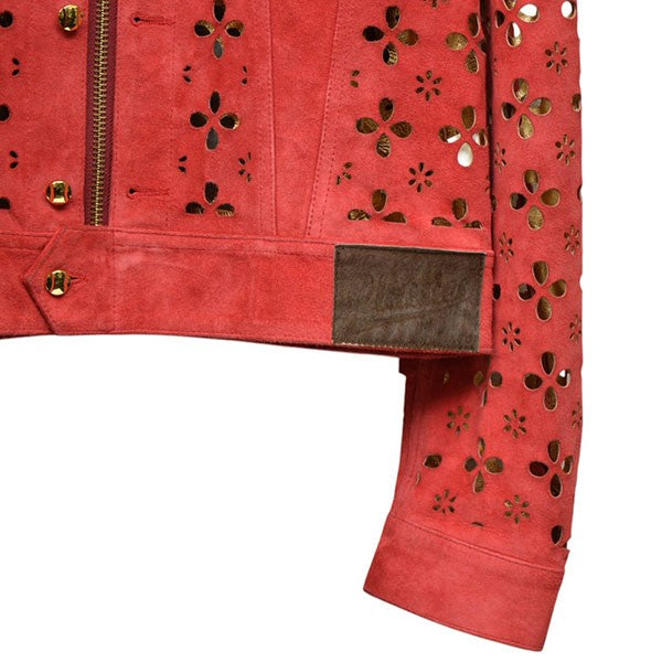 MASU 2022AW FLOWER-CUT LEATHER TRUCKER JACKET フラワーカットレザートラッカージャケット MVFW-BL0722 古着・中古-4枚目のアイテム画像