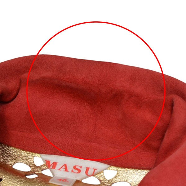 MASU 2022AW FLOWER-CUT LEATHER TRUCKER JACKET フラワーカットレザートラッカージャケット MVFW-BL0722 古着・中古-6枚目のアイテム画像