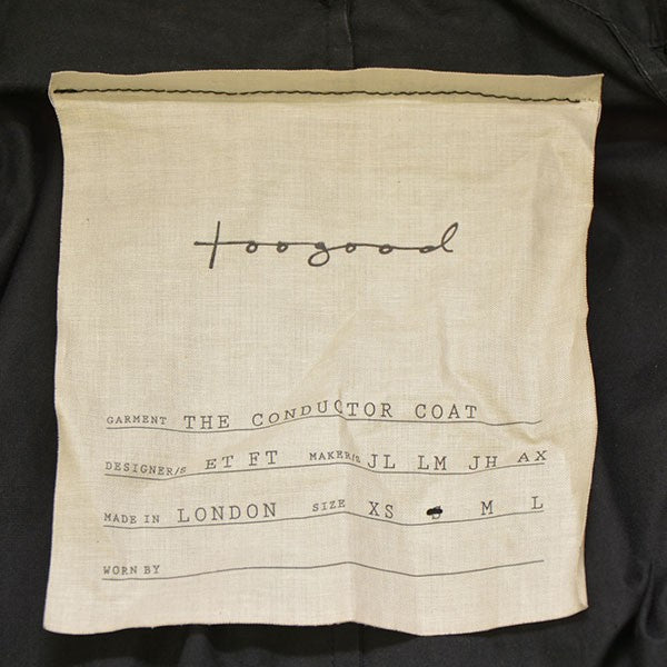 toogood(トゥーグッド) 2020SS THE CONDUCTOR COAT COTTON RIPSTOP