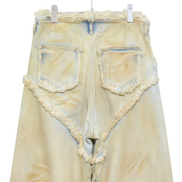 EGONLAB 2025SS ARGYLE DENIM PANT USED加工ワイドデニムパンツ SS25 DN 001 B 古着・中古-5枚目のアイテム画像