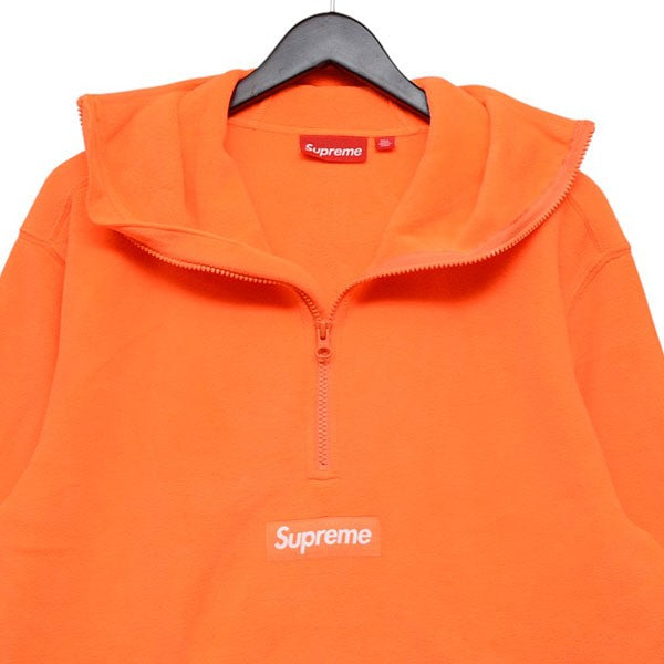 【中古】SUPREME 24AW Polartec Facemask Half Zip Hooded Sweatshirt フリースジャケット パーカー 長袖 S オレンジ Supreme(シュプリーム) 2024AW Polartec Facemask Half Zip Hooded