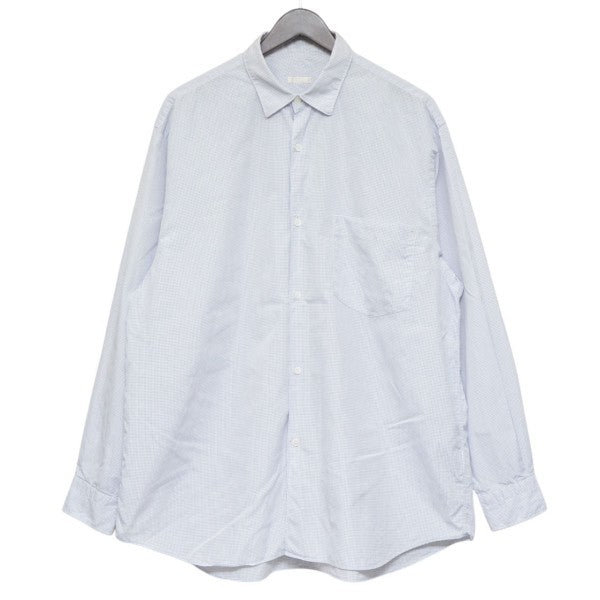 COMOLI 2021SS ポプリンシャツ チェックシャツ T01-02004 古着・中古-1枚目のアイテム画像