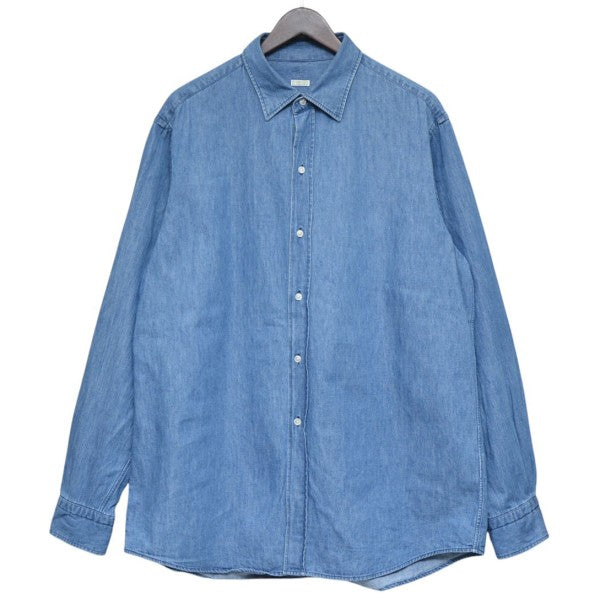 A．PRESSE 2023AW Washed Denim Shirt ウォッシュドデニムシャツ 23AAP-02-08H 古着・中古-1枚目のアイテム画像