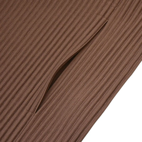 Vネックジップアッププリーツブルゾン　カーディガン