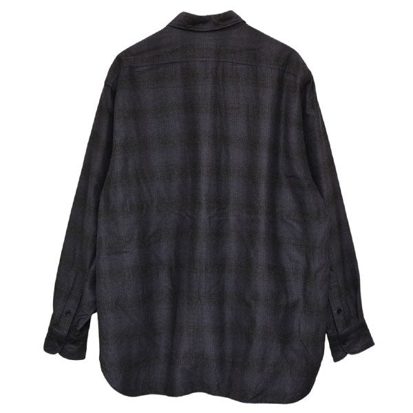 COMOLI 2021AW ウールシルク ワークシャツ チェックシャツ U03-02010 古着・中古-2枚目のアイテム画像