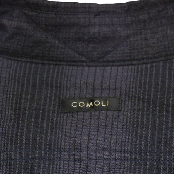 COMOLI 2021AW ウールシルク ワークシャツ チェックシャツ U03-02010 古着・中古-6枚目のアイテム画像