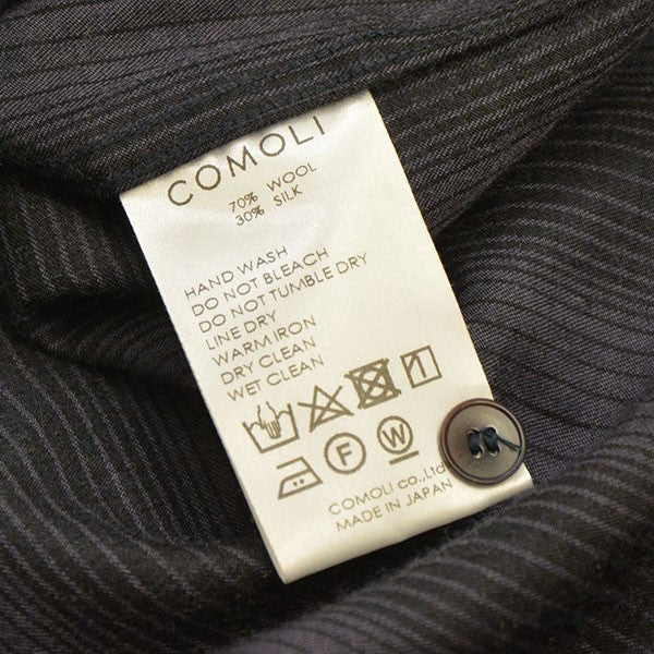 COMOLI 2021AW ウールシルク ワークシャツ チェックシャツ U03-02010 古着・中古-7枚目のアイテム画像