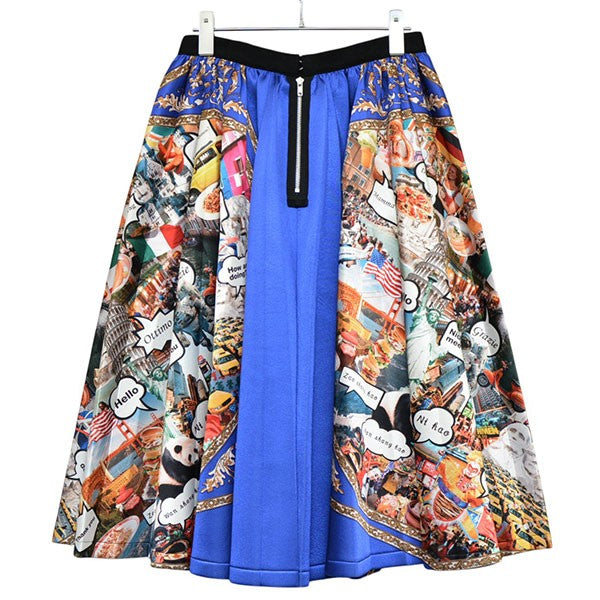 tricot COMME des GARCONS 2015AW スカーフ柄ボリュームスカート TP-S201 古着・中古-2枚目のアイテム画像