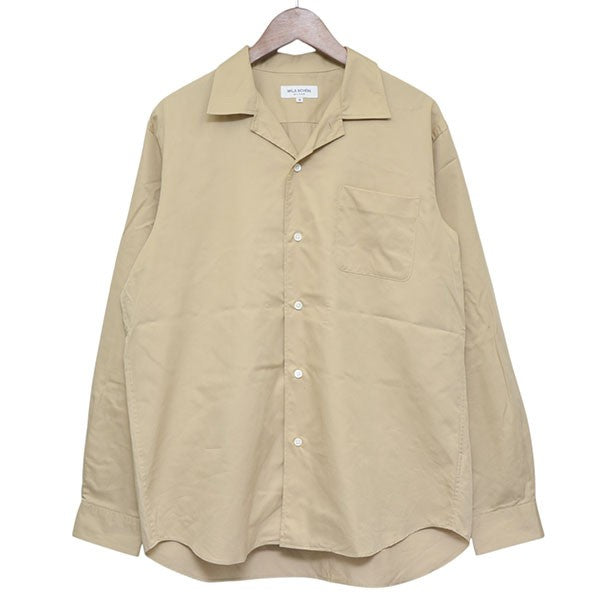コットンシルクツイルオープンカラーシャツ　開襟シャツ　860740