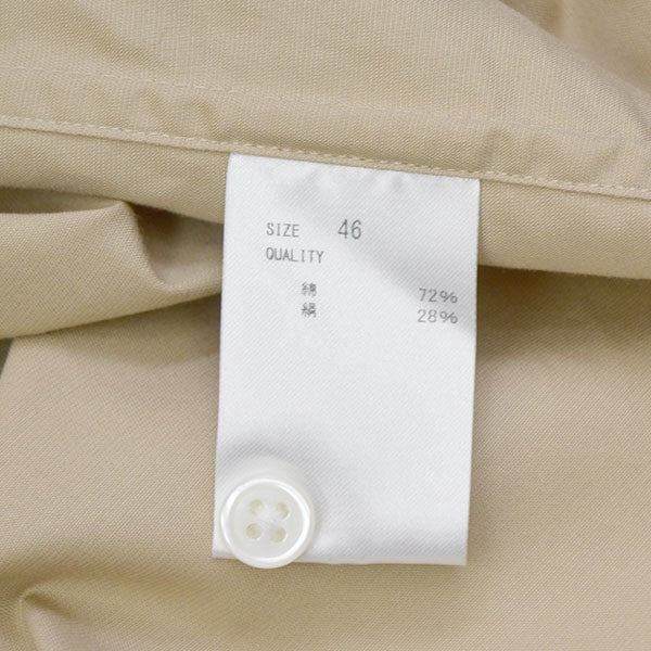 コットンシルクツイルオープンカラーシャツ　開襟シャツ　860740