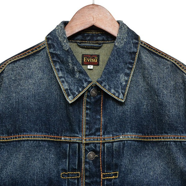 EVISU×GDC 2025AW ウォッシュド リラックスフィット デニムジャケット Gジャン ジージャン 2EAGDM5DJ6430RXDN 古着・中古-3枚目のアイテム画像