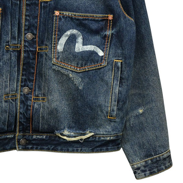 EVISU×GDC 2025AW ウォッシュド リラックスフィット デニムジャケット Gジャン ジージャン 2EAGDM5DJ6430RXDN 古着・中古-5枚目のアイテム画像
