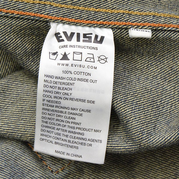 EVISU×GDC 2025AW ウォッシュド リラックスフィット デニムジャケット Gジャン ジージャン 2EAGDM5DJ6430RXDN 古着・中古-8枚目のアイテム画像