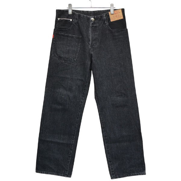 SUNSEA 2024SS Altanating Bk Denim デニムパンツ 22S58 古着・中古-1枚目のアイテム画像