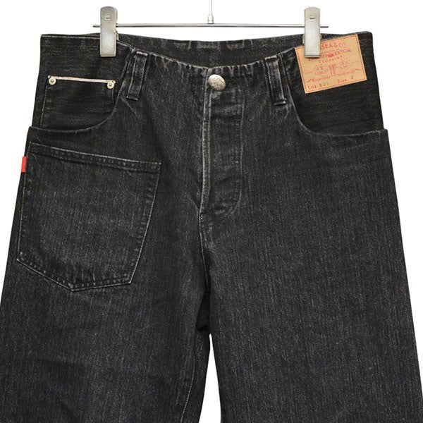 SUNSEA 2024SS Altanating Bk Denim デニムパンツ 22S58 古着・中古-3枚目のアイテム画像