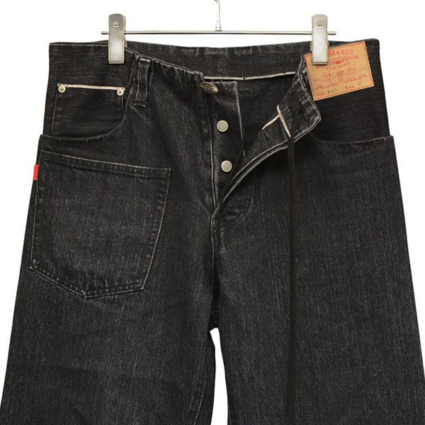 SUNSEA 2024SS Altanating Bk Denim デニムパンツ 22S58 古着・中古-4枚目のアイテム画像
