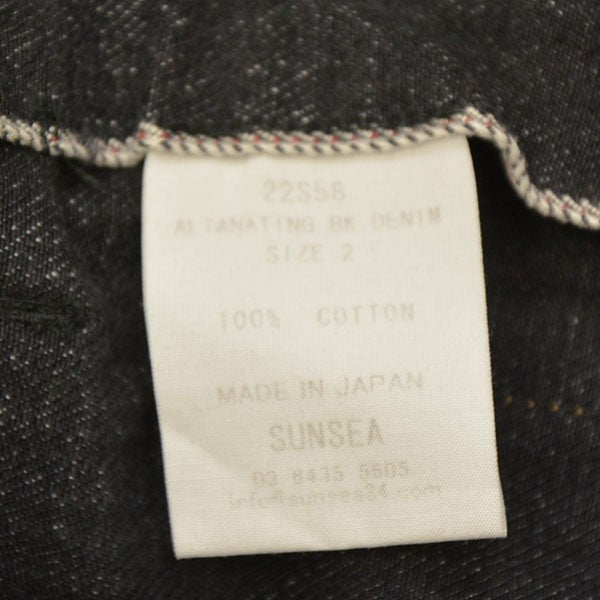 SUNSEA 2024SS Altanating Bk Denim デニムパンツ 22S58 古着・中古-8枚目のアイテム画像