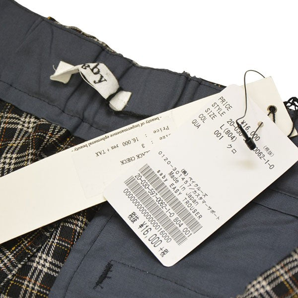 saby 2020SS EASY TROUSER イージーチェックパンツ 20SS04-1-803 古着・中古-7枚目のアイテム画像