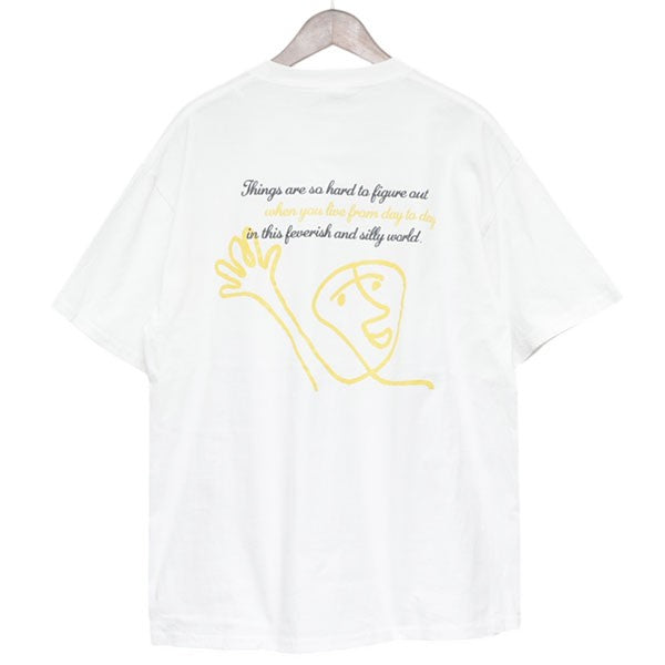 NICE COLLECTIVE アートプリント Tシャツ CopyArt Collective GERALD T-SHIRT プリントTシャツ ホワイト サイズ