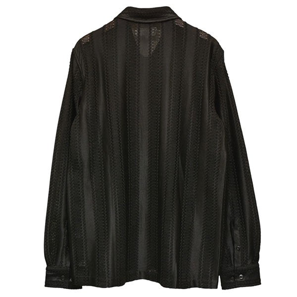KITH 2024AW Ladder Lace Boxy Collared Overshirt レースシャツ 24050060000830 古着・中古-2枚目のアイテム画像