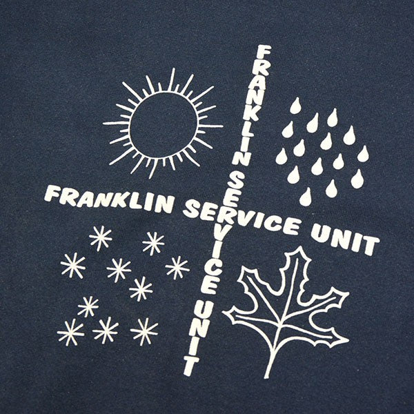 FRUIT OF THE LOOM 1990年代 Vintage FRANKLIN SERVICE UNIT プリントスウェット トレーナー 古着・中古-4枚目のアイテム画像