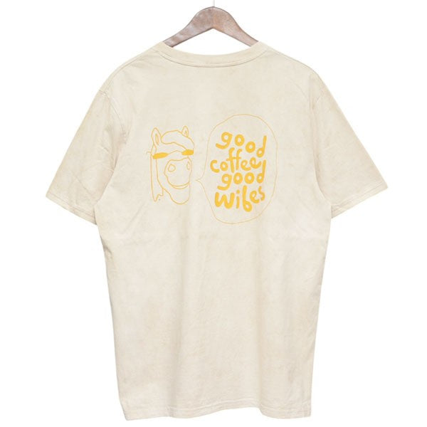 wild horses コーヒー染めプリントTシャツ 古着・中古-1枚目のアイテム画像