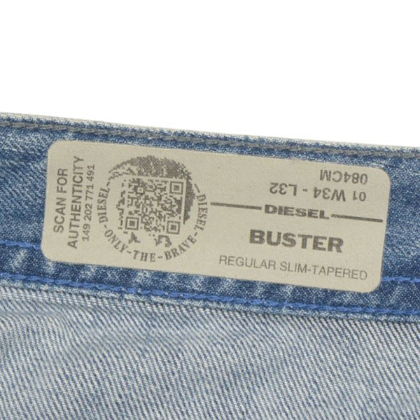 BUSTER　クラッシュ加工デニムパンツ　ダメージジーンズパンツ