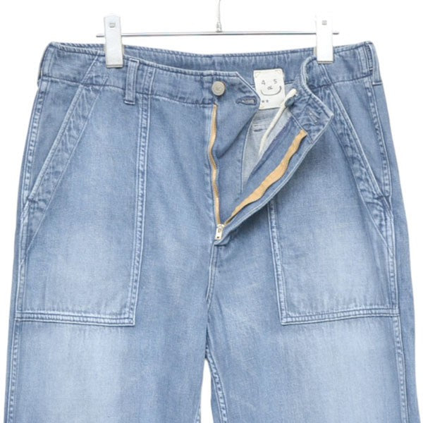 モンプデニムの908ベイカーパンツ（淡）　ワイドデニムパンツ　ジーンズ　50360022