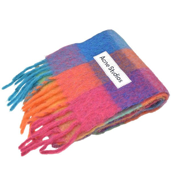 ACNE STUDIOS(アクネストゥディオズ) モヘアチェックスカーフ 大判