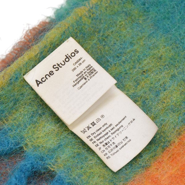 モヘアチェックスカーフ　大判マフラー　CA0084-