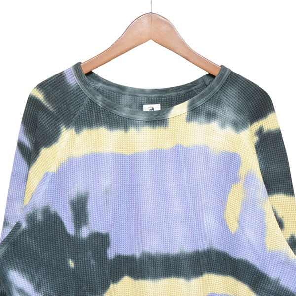 2019AW　TYE-DYE CREWNECK WAFFLE　タイダイ染め長袖Tシャツ　サーマルロンＴ　19AW-CSL-007