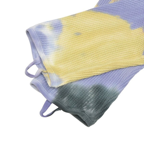 2019AW　TYE-DYE CREWNECK WAFFLE　タイダイ染め長袖Tシャツ　サーマルロンＴ　19AW-CSL-007