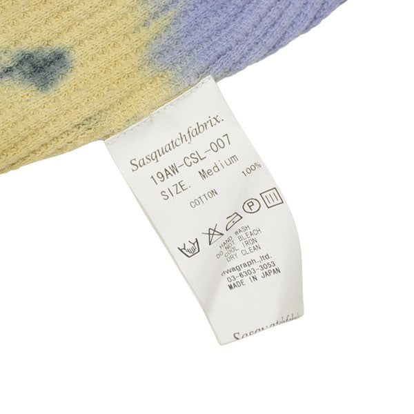 2019AW　TYE-DYE CREWNECK WAFFLE　タイダイ染め長袖Tシャツ　サーマルロンＴ　19AW-CSL-007