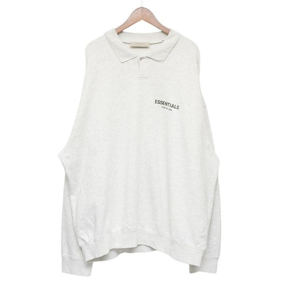 2022AW　長袖ポロシャツ　オーバーサイズロゴ刺繍ポロシャツ