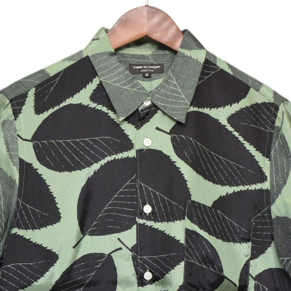 2001SS　DOUBLE FACE期　リーフプリントシャツ　総柄レーヨンシャツ　PB 10019M