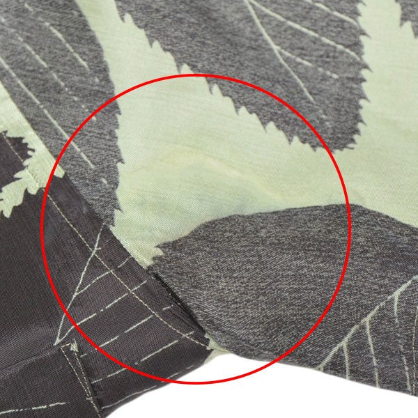 2001SS　DOUBLE FACE期　リーフプリントシャツ　総柄レーヨンシャツ　PB 10019M