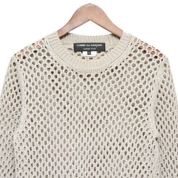 COMME des GARCONS HOMME PLUS 2015SS メッシュニット リネンセーター PO-N016 古着・中古-3枚目のアイテム画像