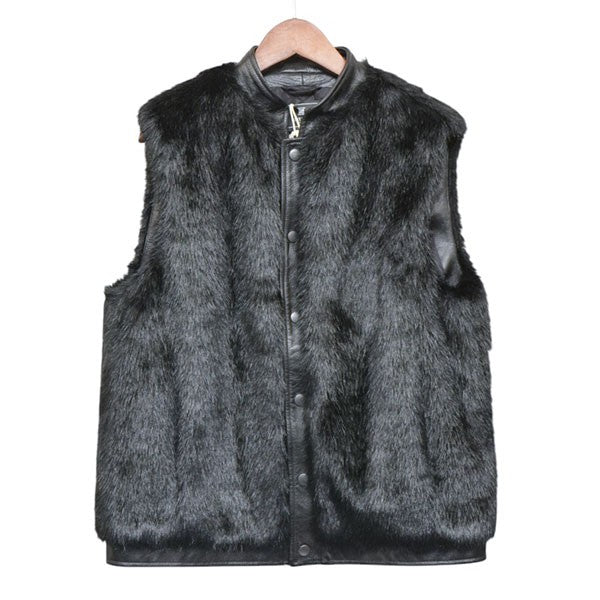 TUITACI 2022AW STAND COLLAR RIDERS FUR VEST スタンドカラーファーベスト T22AW-V01 古着・中古-1枚目のアイテム画像