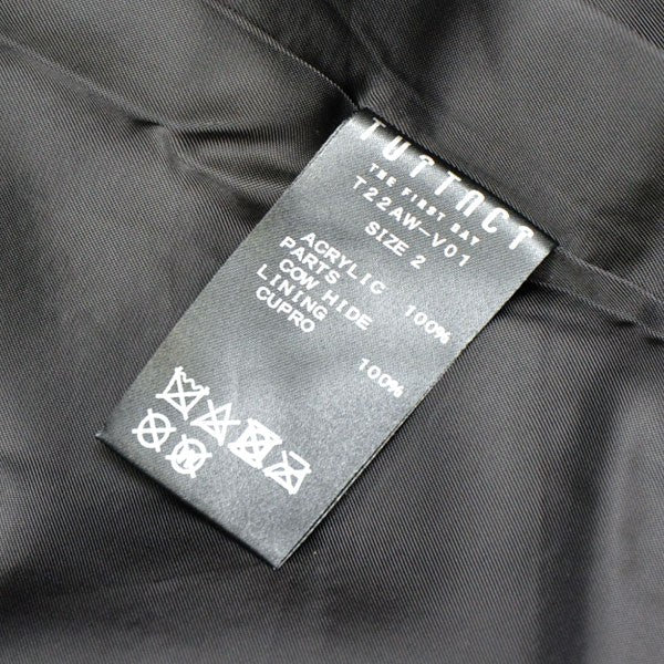 TUITACI 2022AW STAND COLLAR RIDERS FUR VEST スタンドカラーファーベスト T22AW-V01 古着・中古-6枚目のアイテム画像