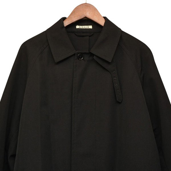 AURALEE WOOL MAX CANVAS SOUTIEN COLLAR COAT ステンカラーロングコート A22SC01WC 古着・中古-3枚目のアイテム画像