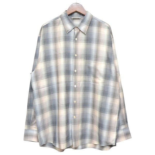AURALEE 2024AW SUPER LIGHT WOOL CHECK SHIRT スーパーライトウールチェックシャツ A24AS01LC 古着・中古-1枚目のアイテム画像